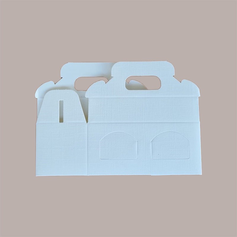 Scatola Astuccio Porta 2 Vasetti Salse Creme in Cartoncino Seta Bianco 110x50H50mm 20 Pezzi [eb3d7cfc]