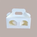 Scatola Astuccio Porta 2 Vasetti Salse Creme in Cartoncino Seta Bianco 170x80H90mm 10 Pezzi [6c48ae38]