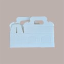 Scatola Astuccio Porta 2 Vasetti Salse Creme in Cartoncino Seta Bianco 170x80H90mm 10 Pezzi [66e82004]