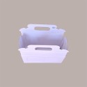 Scatola Astuccio Porta 2 Vasetti Salse Creme in Cartoncino Seta Bianco 170x80H90mm 10 Pezzi [df105803]
