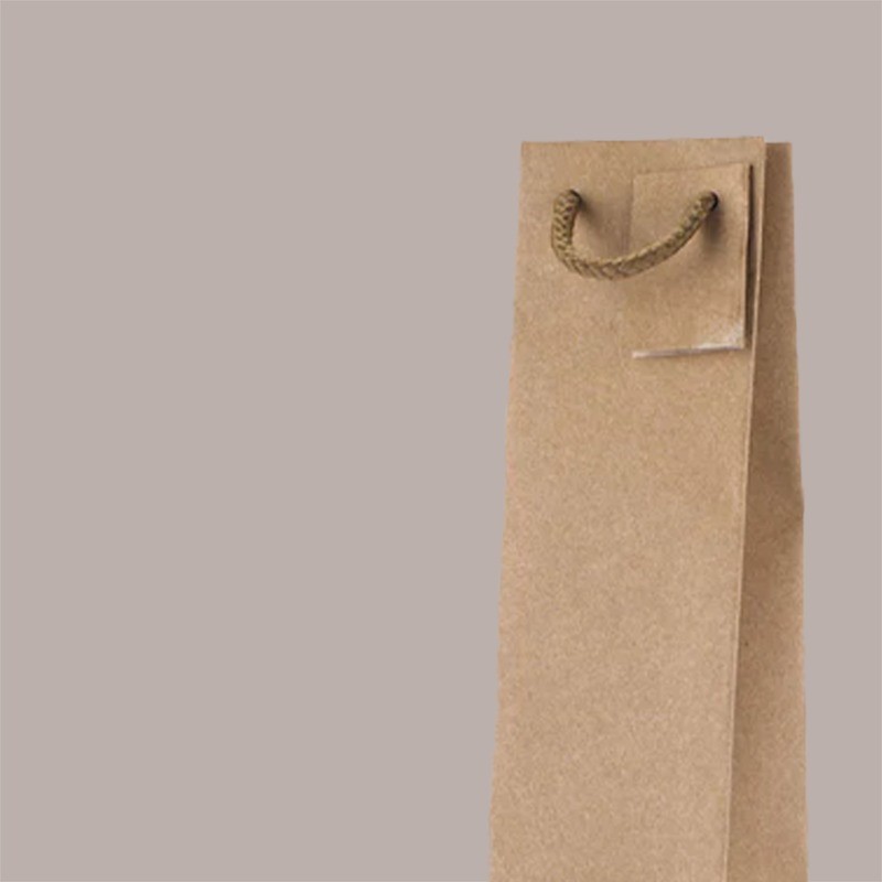 Shopper Busta in Carta per Bottiglie 250/500 ml  di Olio e Liquori Natural Edition 7,2+6,8x31 cm 20 Pezzi [5213f2e3]