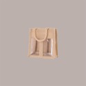 Shopper Busta Juta Porta 2 Vasetti con Finestra in Pvc 20+10x15 cm 5 Pezzi [303e4464]