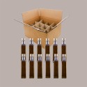Scatola in Cartone Porta 12 Bottiglie di Olio e Vino Piccole 40x30x H 21,5 cm + Alveare di Contenimento Interno 10 Pe [2e162323]