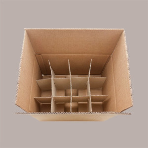 Scatola in cartone Porta 12 Bottiglie di Olio e Vino Piccole 40x30 H 25 cm + Alveare di Contenimento Interno 10 Pezzi [98d57310]