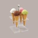Reggi Coni Gelato da Banco Base Quadrata Satinata 4 Fori [118bebbe]