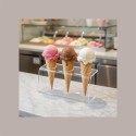 Reggi Coni Gelato da banco a 3 Fori in Policarbonato 21x9H11 cm [962733bf]
