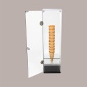 Porta Coni Cialde Cialdoni per Gelato in Plexiglass 1 lato aperto Finiture Nere [16af487a]