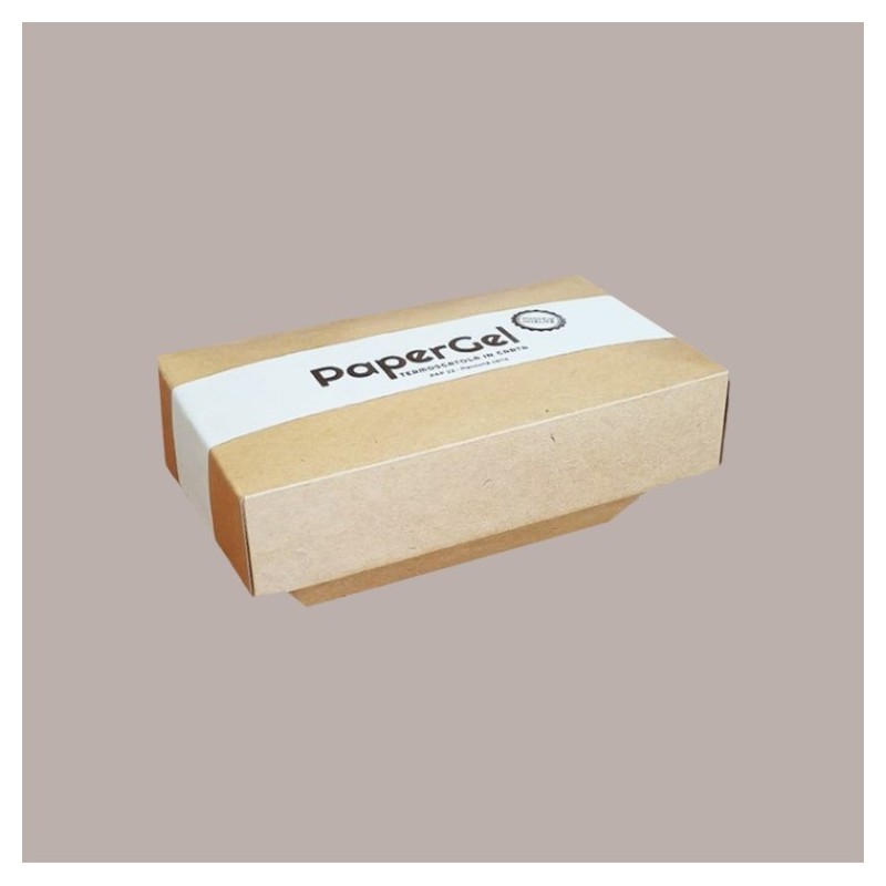 50 Pz Vaschetta per Gelato Completamente in Carta Papergel 750gr