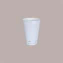 100 Pz Bicchiere Bibita Carta Bianco Biodegradabile Compost 300cc
