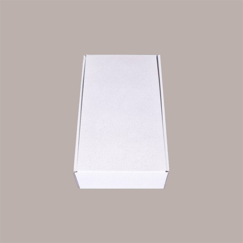 5 Pz Scatola Porta 2 Bottiglie 750 ml Olio Vino Cantinetta Stesa in Carta Bianco Effetto Pelle 340x180H90mm