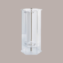 Porta Coni Cialde Piccolo Girevole 5 Fori in Plexiglass Base e Top Satinati