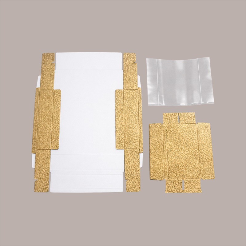 Scatola Porta Cioccolatini e Prodotti Dolciari in Pelle Oro con Fascia 145x75H35 mm 10 Pezzi [34349e4e]