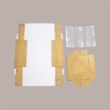 Scatola Porta Cioccolatini e Prodotti Dolciari in Pelle Oro con Fascia 145x75H35 mm 10 Pezzi [34349e4e]
