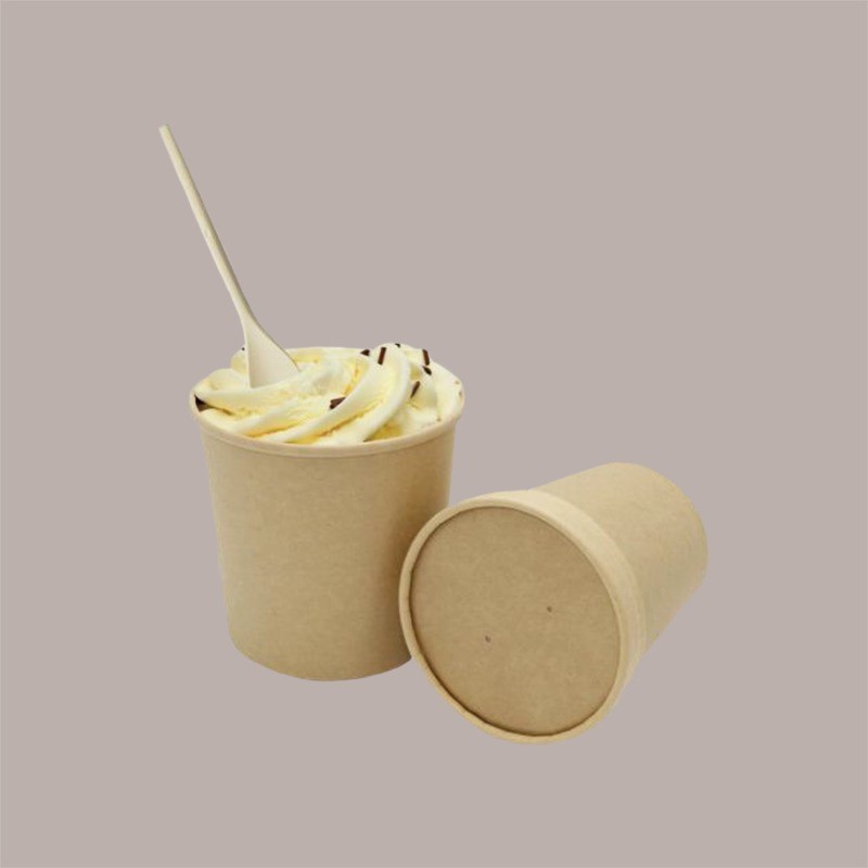 Contenitore Soup Bucket Colore Avana Neutro per Alimenti Caldi e Freddi 750 cc 50 Pezzi [80f86b66]