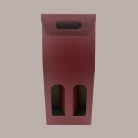 Scatola Porta 2 Bottiglie Colore Bordeaux Effetto Seta 180x90xH420 mm 10 Pezzi [acf60e5e]
