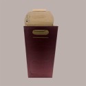 Scatola Porta 2 Bottiglie Colore Bordeaux Effetto Seta 180x90xH420 mm 10 Pezzi [1bebcf5a]