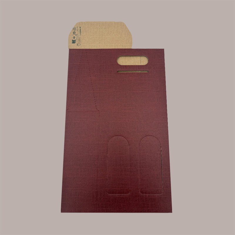 Scatola Porta 2 Bottiglie Colore Bordeaux Effetto Seta 180x90xH420 mm 10 Pezzi [1ebb8844]