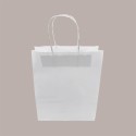 Shopper Busta Carta Bianca con Manico Cordino 22+10 H 29,5 cm gr 100 50 Pezzi [915ca97a]