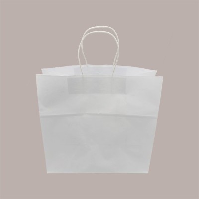 Shoppers Busta Carta Bianca con Manico Cordino 32+20 H 31cm gr 100 50 Pezzi [9ab39aa7]