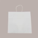 Shoppers Busta Carta Bianca con Manico Cordino 32+20 H 31cm gr 100 50 Pezzi [4395d9aa]