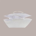Shoppers Busta Carta Bianca con Manico Cordino 32+20 H 31cm gr 100 50 Pezzi [f48818ae]