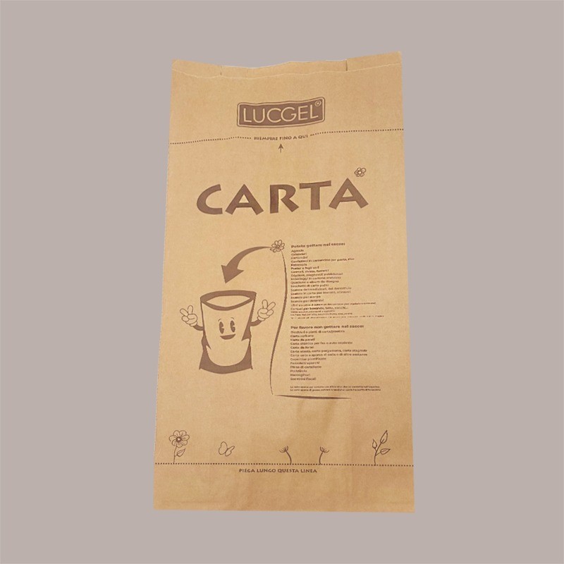 Sacchi LUCGEL per Raccolta Differenziata CARTA  Autoreggente e Autoformante 50 Lt 50 Pz [84829d40]