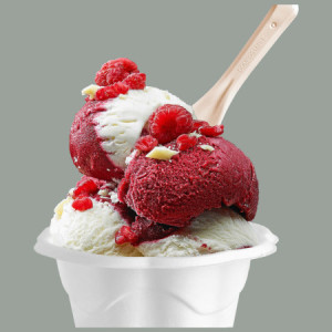 460 Pz (1 Kg) Palettina Gelato Spoon PLA BIO ECO Beige 95 mm [1b002c63]
