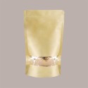 Sacchetto in Carta Avana Doypack con Finestra 80x140+25+25 mm 2 x 50 Pezzi [0ff491a2]