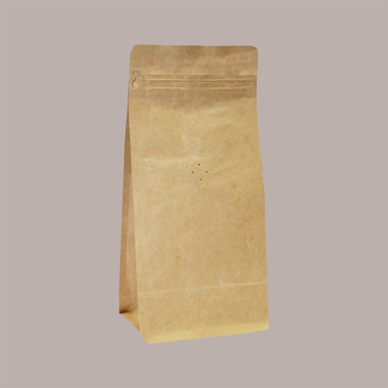 Sacchetto in Carta Avana con Strip con Valvola Caffè 180+80x280 mm 50 Pezzi [73ad35c6]