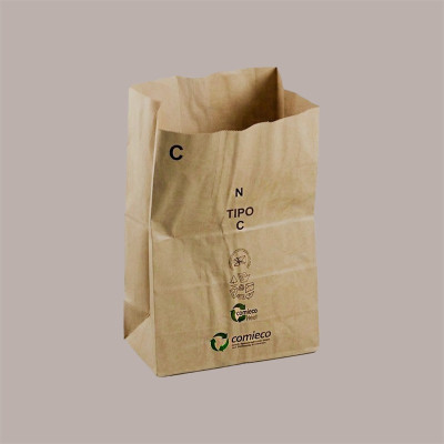 Sacchi Rinforzati in Carta Avana per Raccolta Rifiuti da Giardino Foglie ed Erba tipo C capacità 100 Lt 50 Pezzi [56c9d2ec]