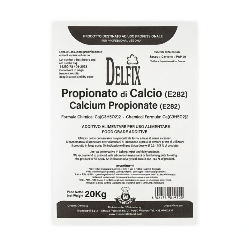 Propionato di Calcio E282 Conservante Anti Muffe 20 Kg [4b8753da]