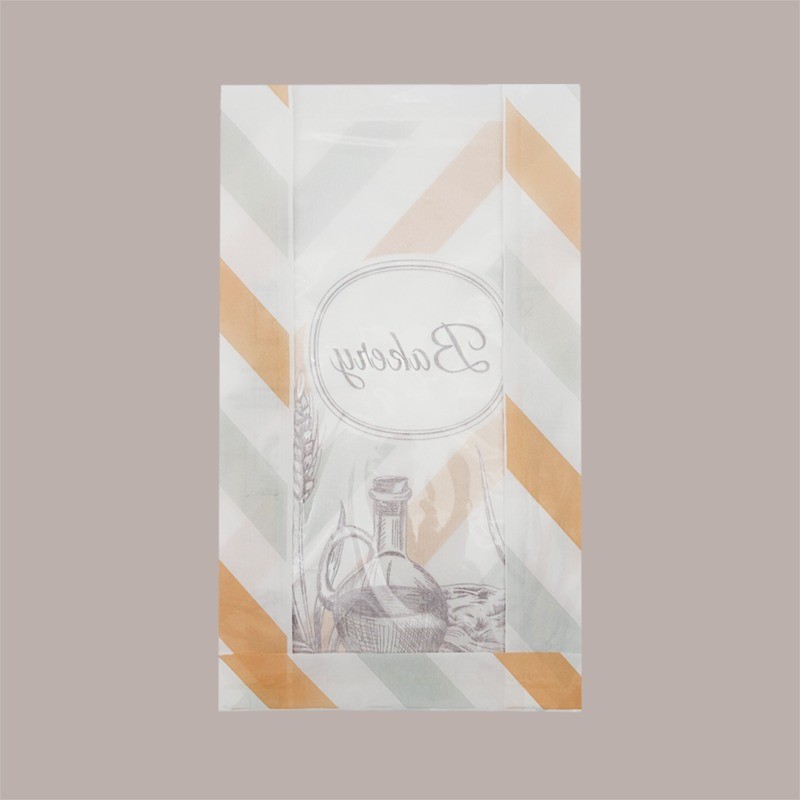 Sacchetto Carta Antigrasso Bianco con Finestra per Prodotti da Forno 21x31 cm 1000 pezzi [f9ac79b3]