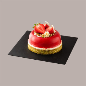 Tavoletta Vassoio Rigido Sottotorta Dolce in Cartoncino Alimentare Oro e Nero 14x14 cm 10 Kg