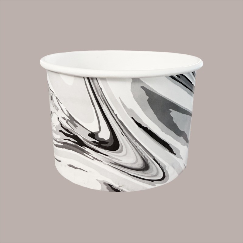 Coppette Gelato in Carta Bianco e Nero 230cc Impilabili Black&White 180 pezzi [016a4b1d]