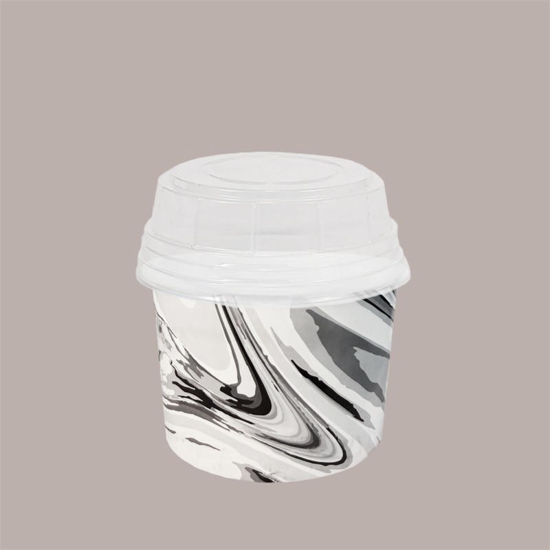 Coppette Gelato in Carta Bianco e Nero 230cc Impilabili Black&White 180 pezzi [0bcac521]