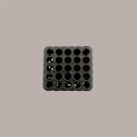 Kit Lavaggio per Cannucce Riutilizzabili (1 Cestello in PP Nero 25 Scomparti + 1 Scovolino in Acciao)
