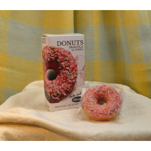 Donuts Ciambelline Senza Glutine con Glassa alla Fragola Artigianali 4 pezzi