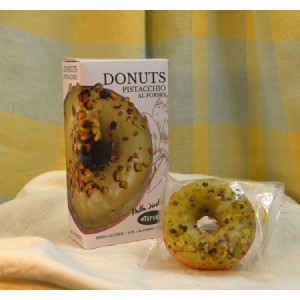 Donuts Ciambelline Senza Glutine con Glassa e Granella al Pistacchio Artigianali 4 pezzi