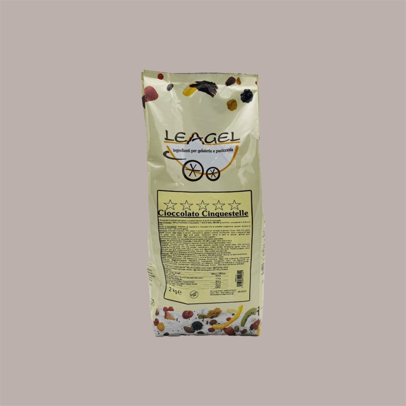 Preparato in Polvere per Gelato al Gusto di Cioccolato al Latte Cinquestelle Leagel 2 kg [448521d3]