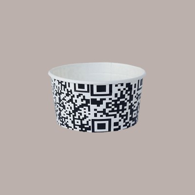 Coppette Gelato in Carta Bianco e Nero 160cc Impilabili Black&White 200 pezzi [e226ab5d]