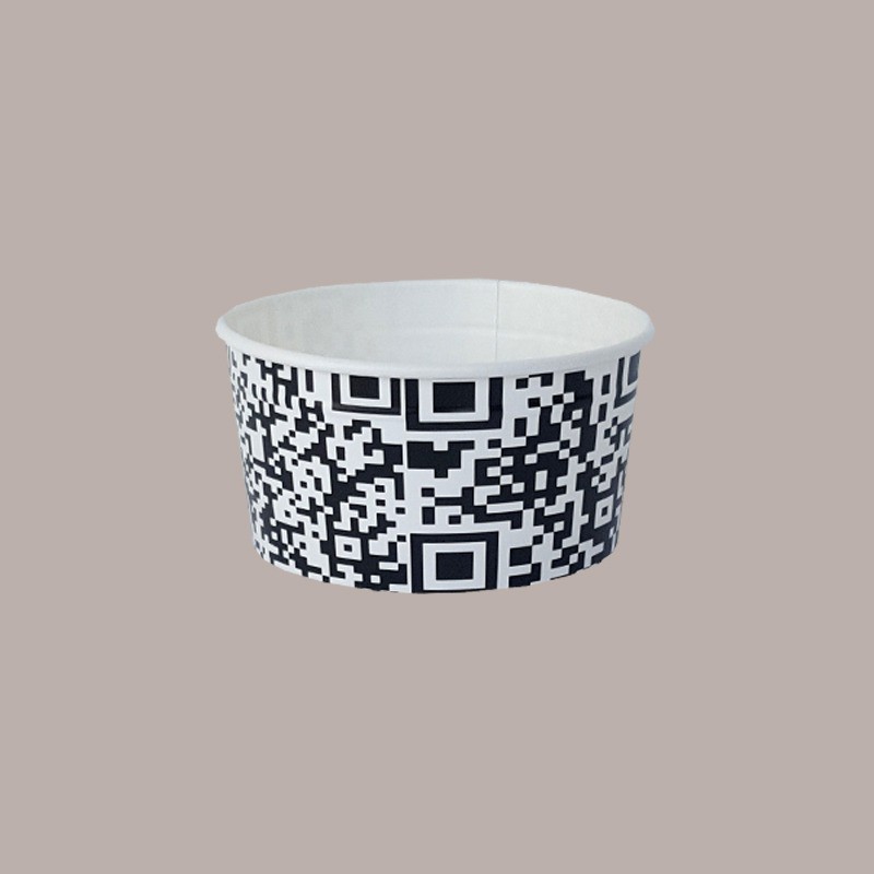 Coppette Gelato in Carta Bianco e Nero 160cc Impilabili Black&White 200 pezzi [e226ab5d]