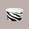 Coppette Gelato in Carta Bianco e Nero 160cc Impilabili Black&White 200 pezzi [70ce9498]