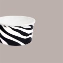 Coppette Gelato in Carta Bianco e Nero 160cc Impilabili Black&White 200 pezzi [acb8908b]
