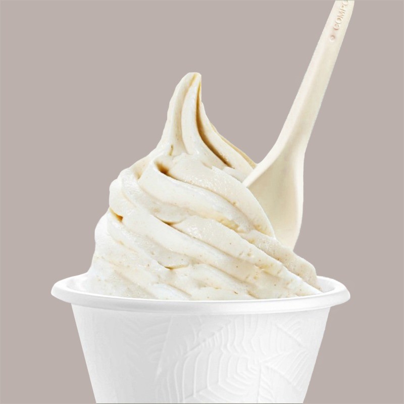 Cucchiaino Bio 17,5 cm Beige in PLA Ideale per Gelato Frappè Yogurt Granita Ice Curvy L 500 gr [1e4ed874]