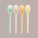 Cucchiaino Bio 17,5 cm Beige in PLA Ideale per Gelato Frappè Yogurt Granita Ice Curvy L 500 gr [70755a7d]