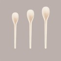 Cucchiaino Bio 12 cm Beige in PLA Ideale per Gelato Frappè Yogurt Granita Ice Curvy S 1 kg [91118180]