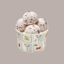 Coppetta Gelato Dessert Carta Grande Fantasia Silver 350cc 100 pezzi [012286b6]