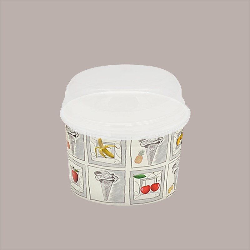 Coperchio a Cupola per Coppetta Carta Gelato diametro 13 cm 350cc 100 pezzi [2dd174ca]