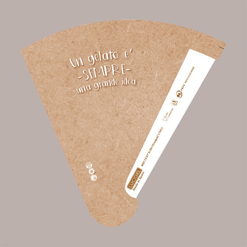 Pirottino Sottocono in Carta Marrone Kraft per Coni Gelato codice 1537,5 2000 pezzi [b6688d4c]