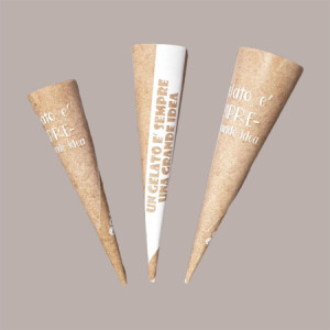 Pirottino Sottocono in Carta Marrone Kraft per Coni Gelato codice 1537,5 2000 pezzi [04250b56]